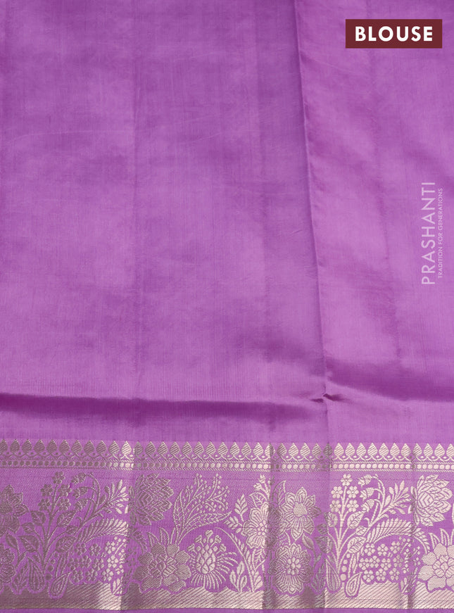 Banarasi poona silk saree wine shade and lavender with allover thread & zari woven floral weaves and zari woven floral border