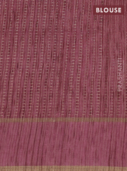 Semi matka saree pastel pink with allover zari weaves and rettapet zari woven border