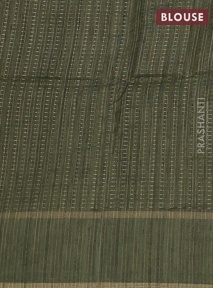 Semi matka saree pastel green with allover zari weaves and rettapet zari woven border