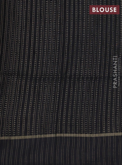Semi matka saree black with allover zari weaves and rettapet zari woven border
