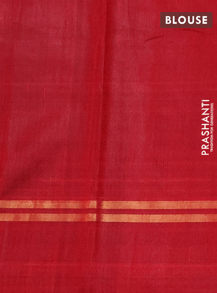 Pure dupion silk saree maroon with allover zari weaves and zari woven simple border
