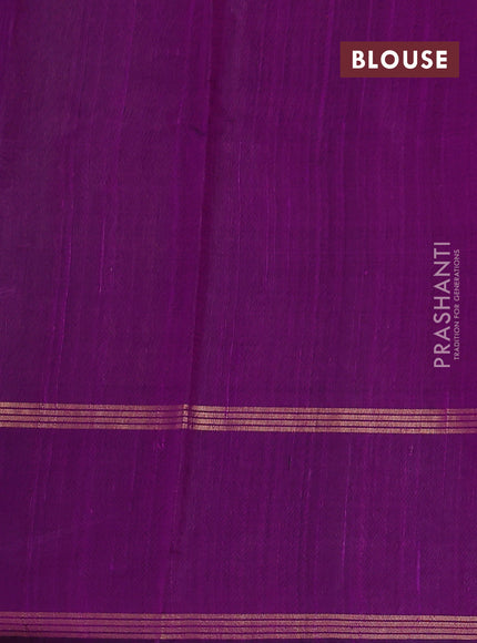 Pure dupion silk saree purple with allover zari weaves and rettapet zari woven border
