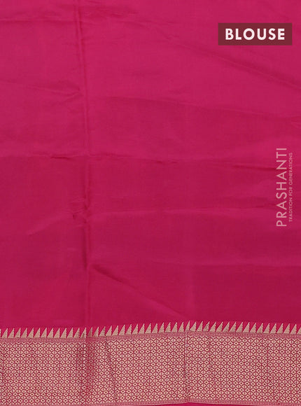 Munga crepe silk saree black and pink with zari woven buttas and rich zari woven pallu