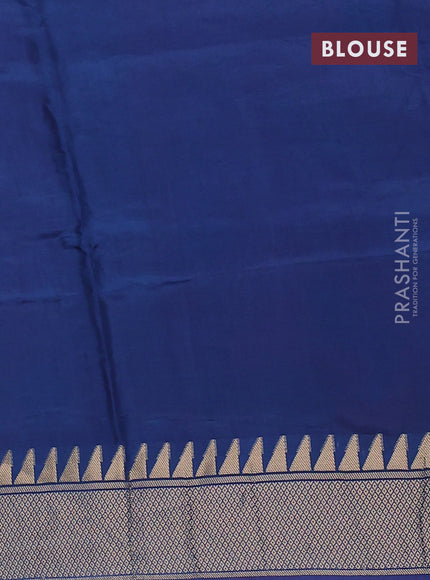 Munga crepe silk saree pink and peacock blue with zari woven buttas and rich thread & zari woven pallu