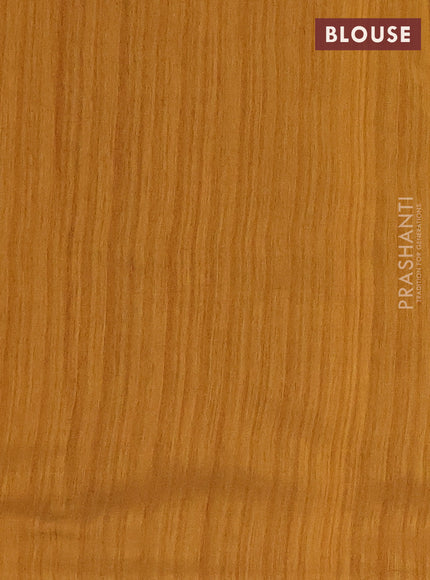 Banarasi semi matka saree dark mustard with thread & silver zari woven buttas and zari woven piping border