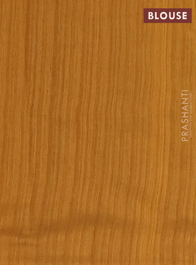 Banarasi semi matka saree dark mustard with thread & silver zari woven buttas and zari woven piping border