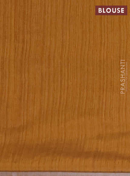 Banarasi semi matka saree dark mustard with silver & gold geometric weaves and zari woven piping border