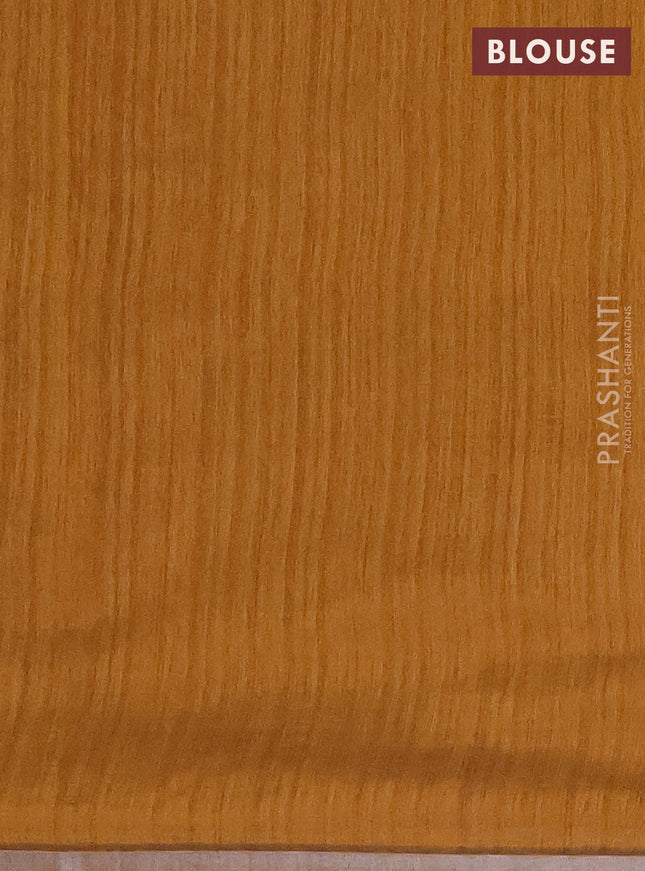 Banarasi semi matka saree dark mustard with silver & gold geometric weaves and zari woven piping border