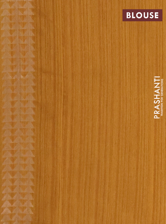 Banarasi semi matka saree dark mustard with silver & gold zari woven buttas and zari woven piping border