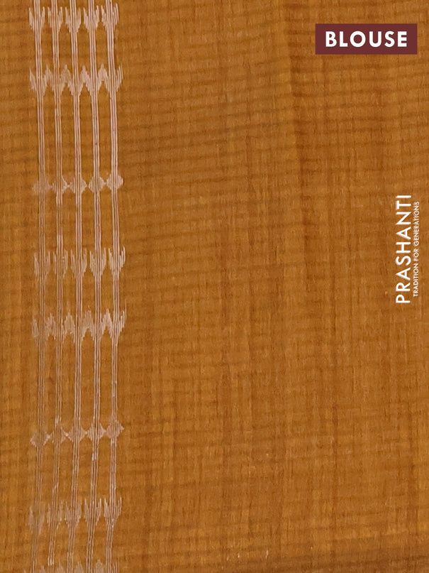 Banarasi semi matka saree dark mustard with silver & gold zari woven buttas and zari woven butta border