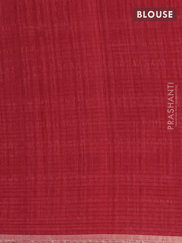 Banarasi semi matka saree maroon with silver & gold zari woven buttas and zari woven butta border