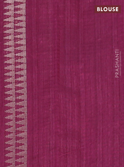 Banarasi semi matka saree wine shade with silver & gold zari woven buttas and zari woven piping border