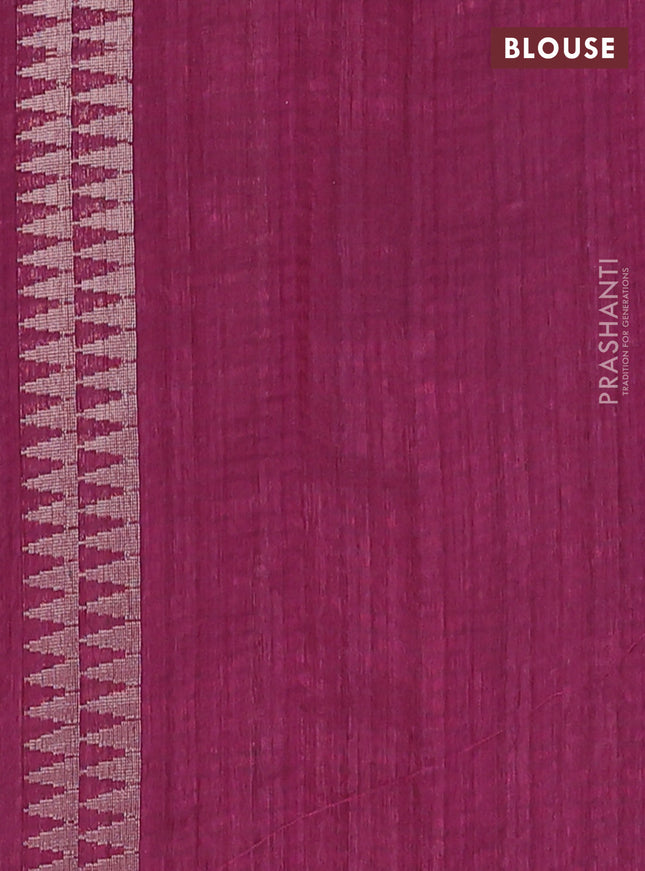 Banarasi semi matka saree wine shade with silver & gold zari woven buttas and zari woven piping border