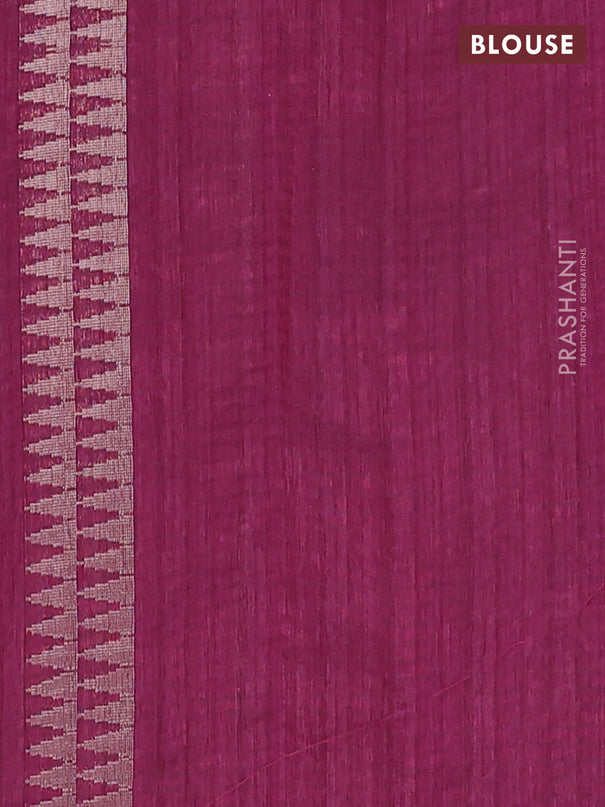 Banarasi semi matka saree wine shade with silver & gold zari woven buttas and zari woven piping border
