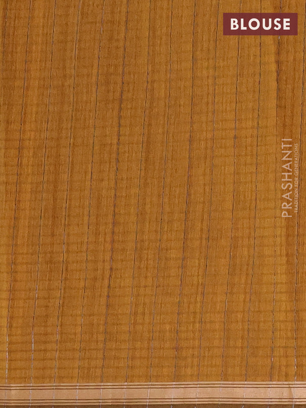 Banarasi semi matka saree dark mustard with woven buttas and zari woven piping border