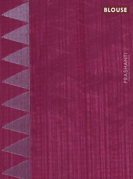 Banarasi semi matka saree wine shade with allover silver & gold zari weaves and zari woven butta border