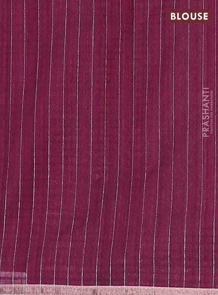 Banarasi semi matka saree wine shade with woven buttas and zari woven piping border