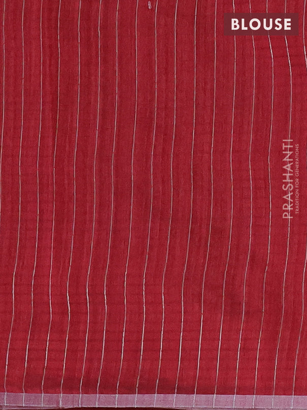 Banarasi semi matka saree maroon with woven buttas and zari woven piping border