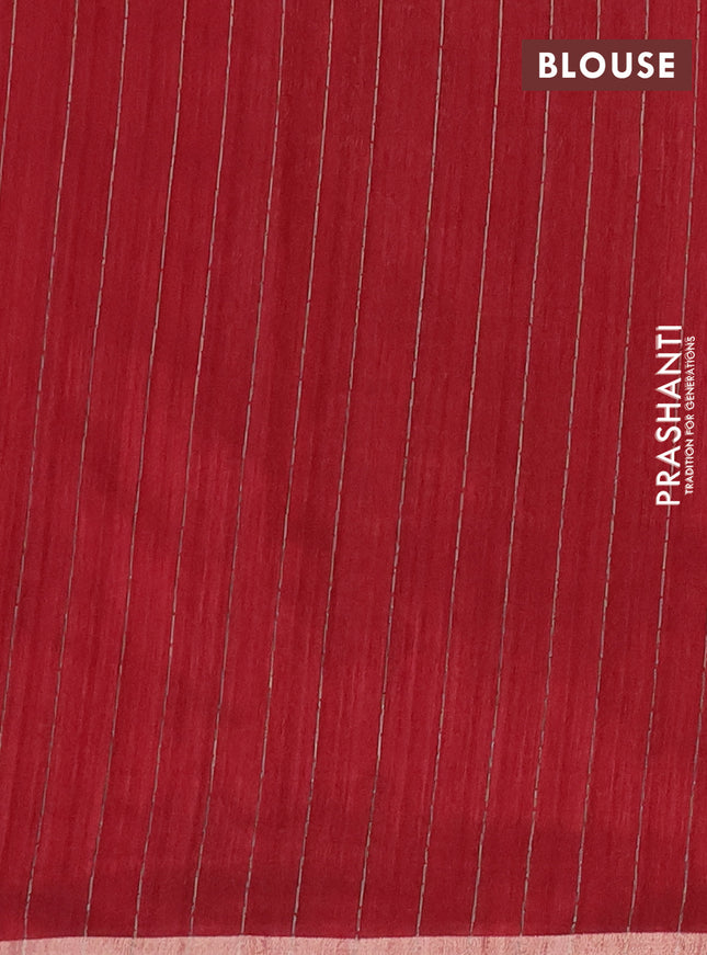 Banarasi semi matka saree maroon with allover zari woven geometric buttas and woven border