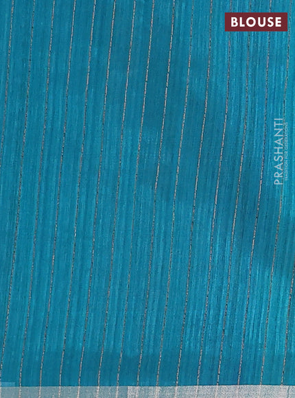 Banarasi semi matka saree teal green shade with allover zari woven geometric buttas and woven border