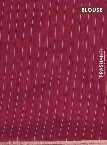 Banarasi semi matka saree wine shade with allover zari woven geometric buttas and woven border
