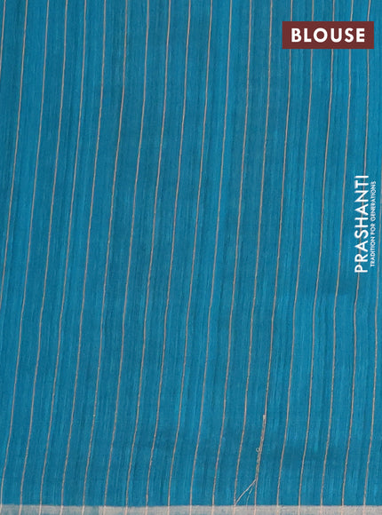 Banarasi semi matka saree teal green shade with allover zari woven geometric buttas and woven border