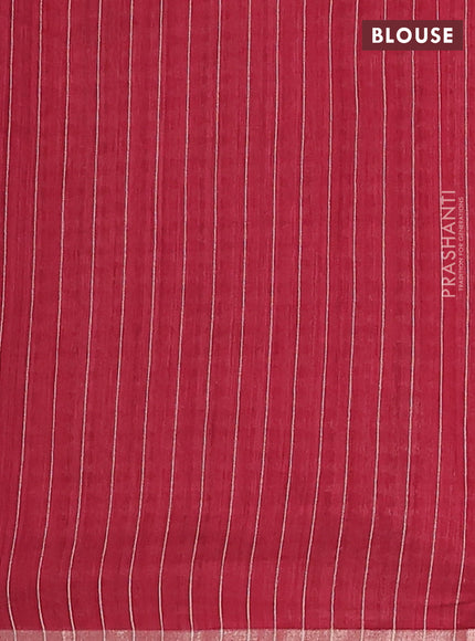 Banarasi semi matka saree maroon with allover zari woven geometric buttas and woven border