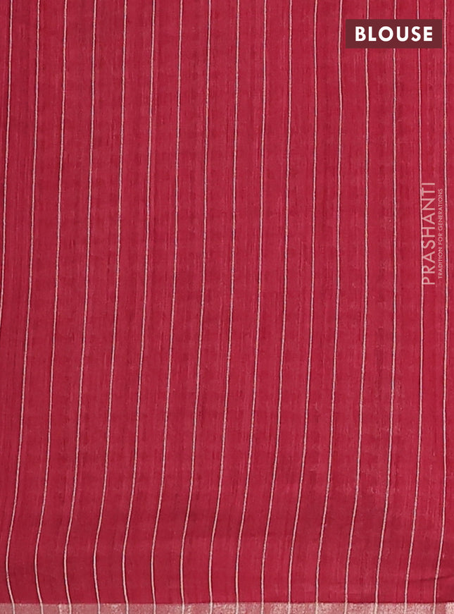 Banarasi semi matka saree maroon with allover zari woven geometric buttas and woven border