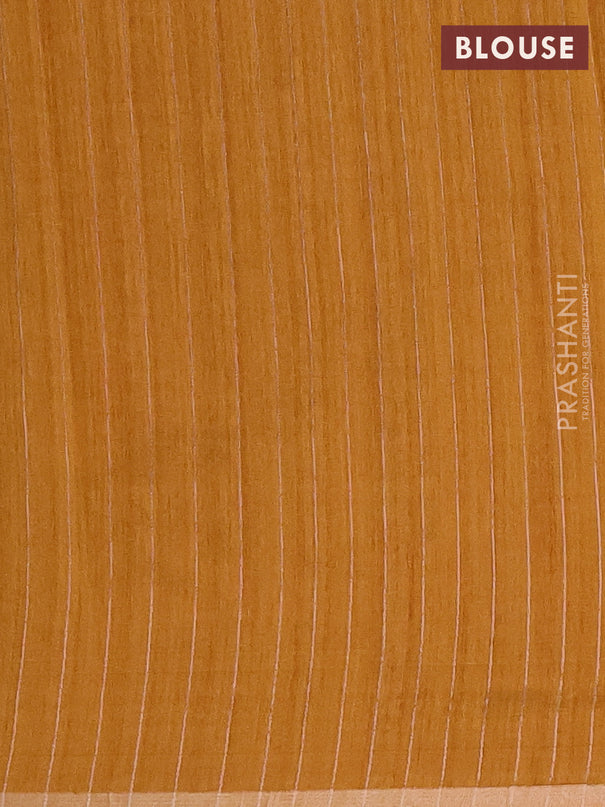 Banarasi semi matka saree dark mustard with allover zari woven geometric buttas and woven border