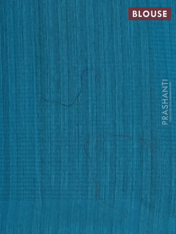 Banarasi semi matka saree teal green shade with allover zari woven geometric buttas and zari woven border