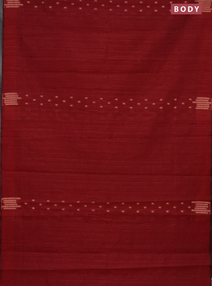 Banarasi semi matka saree maroon with allover zari woven geometric buttas and zari woven border