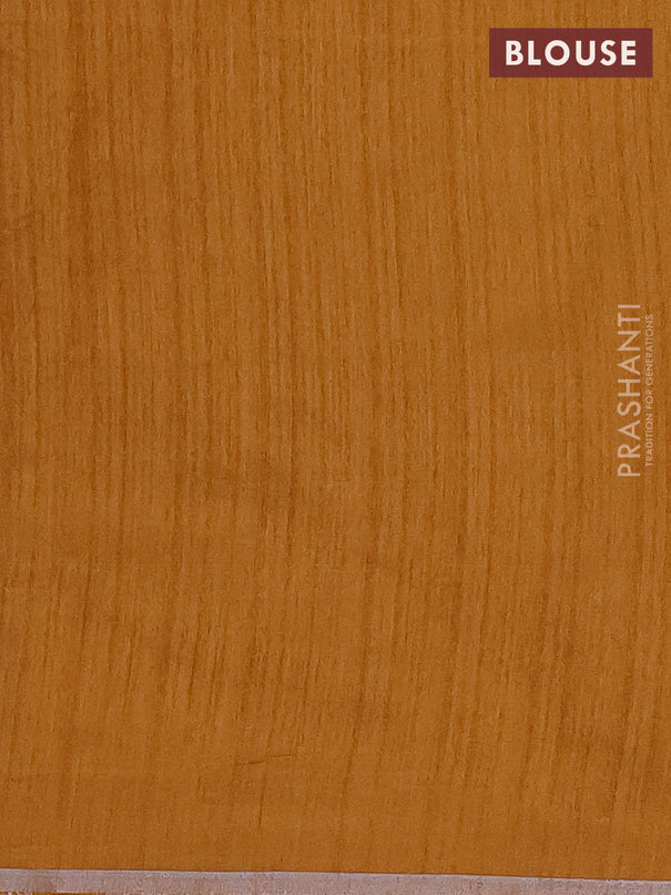 Banarasi semi matka saree dark mustard with thread & silver zari woven buttas and zari woven piping border