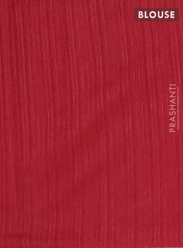 Banarasi semi matka saree maroon with thread & silver zari woven buttas and zari woven piping border