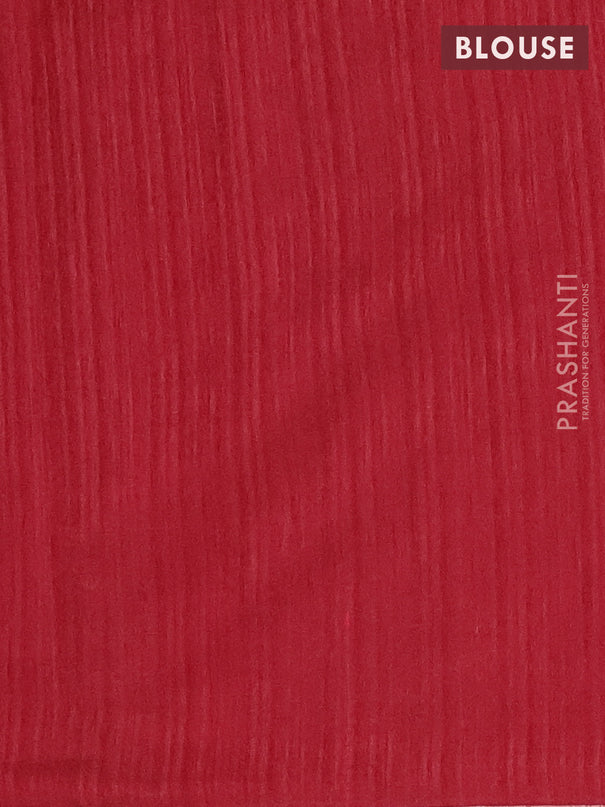 Banarasi semi matka saree maroon with thread & silver zari woven buttas and zari woven piping border