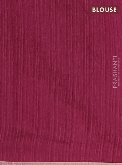 Banarasi semi matka saree wine shade with thread & silver zari woven buttas and zari woven piping border