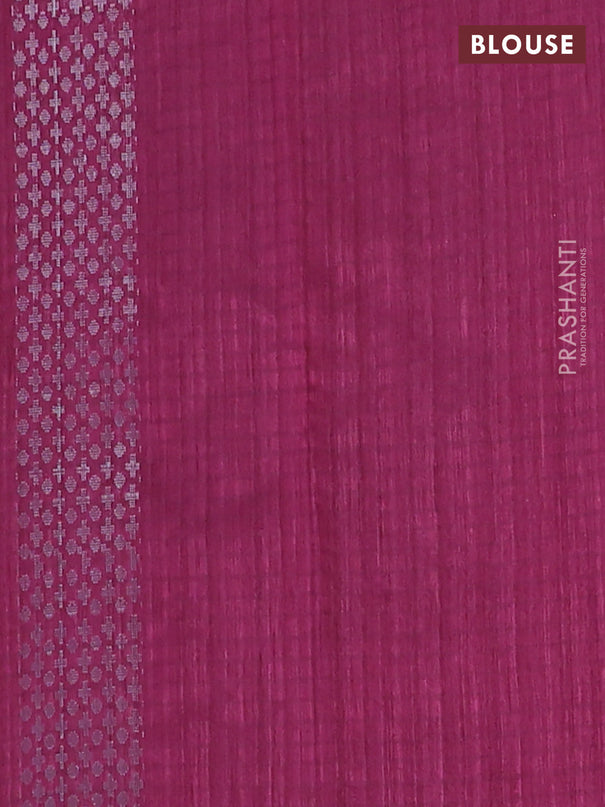 Banarasi semi matka saree wine shade with silver & gold zari woven buttas and zari woven piping border