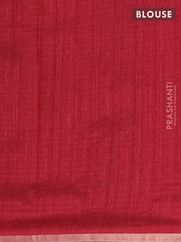 Banarasi semi matka saree maroon with silver & gold zari woven buttas and zari woven piping border