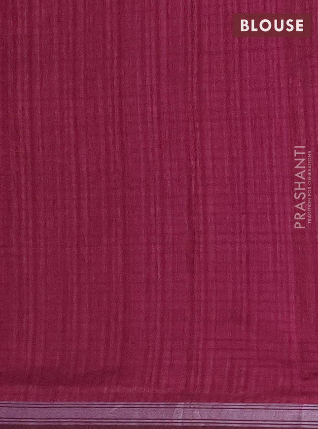 Banarasi semi matka saree wine shade with silver & gold zari woven buttas and temple design zari woven border