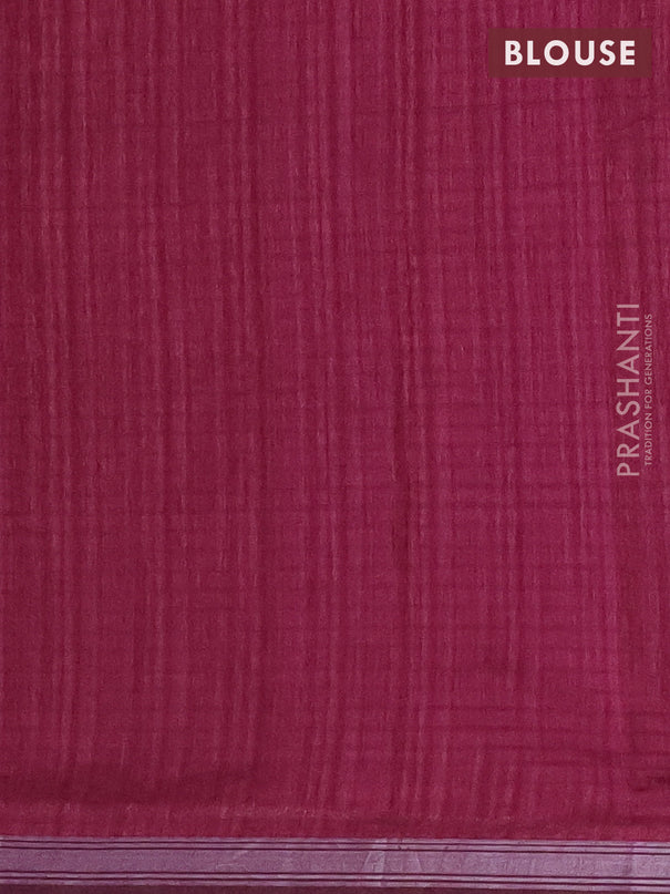 Banarasi semi matka saree wine shade with silver & gold zari woven buttas and temple design zari woven border
