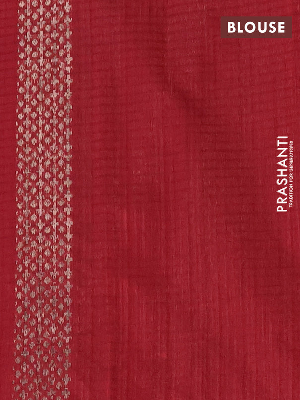 Banarasi semi matka saree maroon with silver & gold zari woven buttas and zari woven piping border