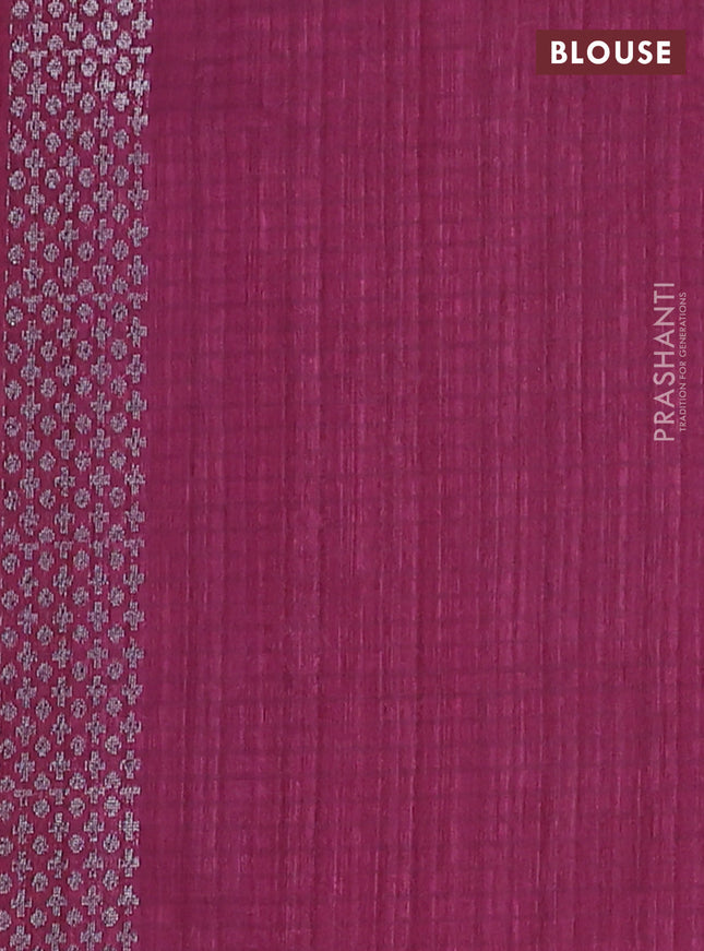 Banarasi semi matka saree wine shade with silver & gold zari woven buttas and zari woven piping border
