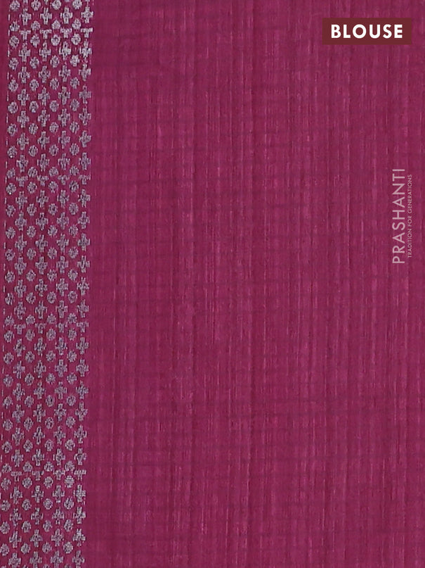 Banarasi semi matka saree wine shade with silver & gold zari woven buttas and zari woven piping border
