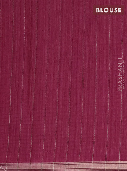 Banarasi semi matka saree wine shade with thread & zari woven buttas and woven border