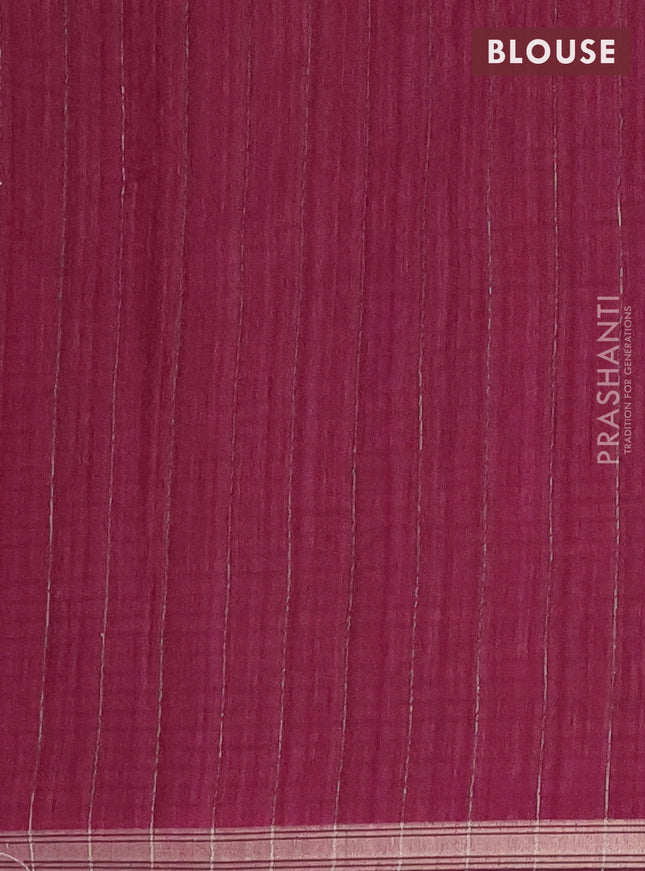 Banarasi semi matka saree wine shade with thread & zari woven buttas and woven border