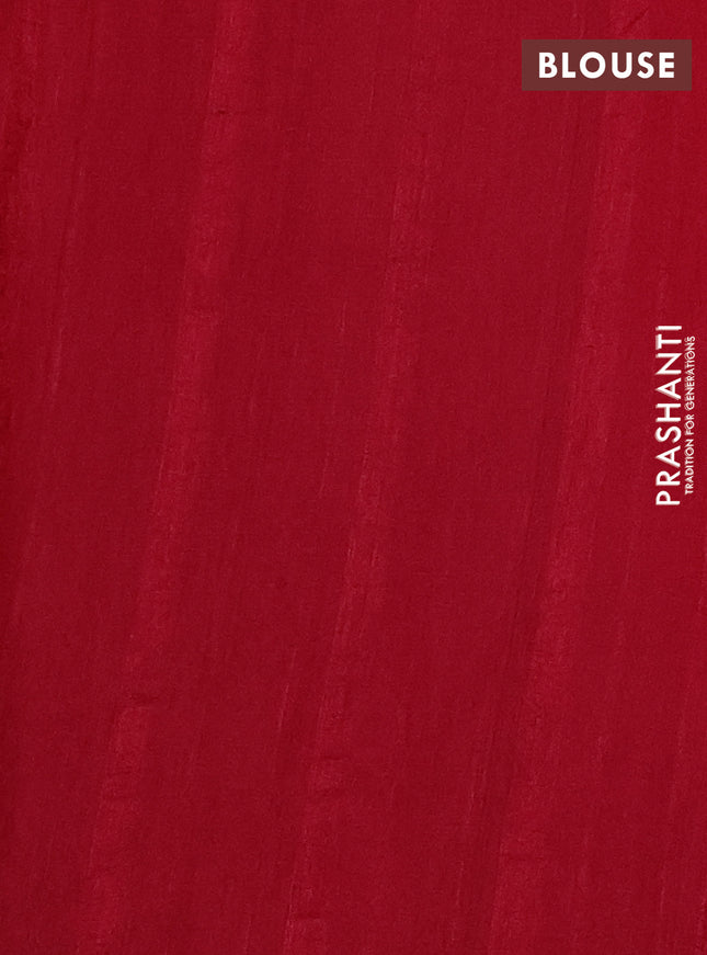 Semi tussar saree maroon with kalamkari applique work