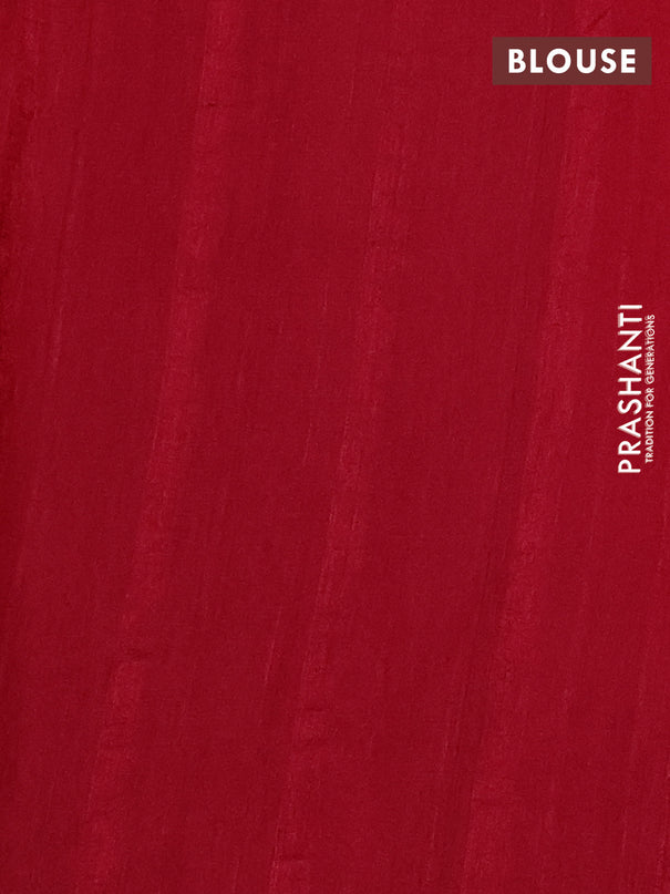 Semi tussar saree maroon with kalamkari applique work