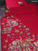 Semi Tussars Kalamkari Applique Work