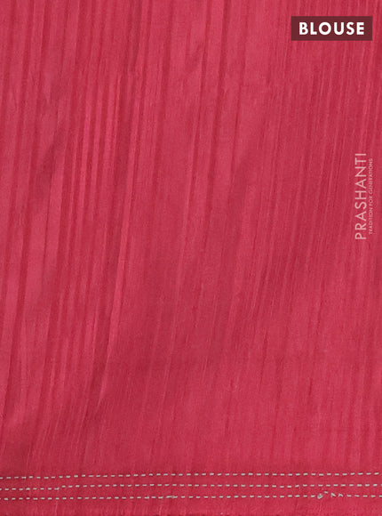 Matka tussar saree multi colour and maroon with allover kalamkari prints and bandhani printed & embroidery work border