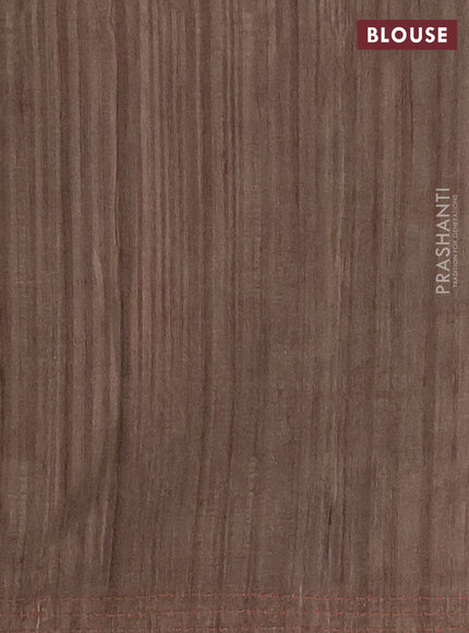 Matka tussar saree sandal and dark mehendi green with allover kalamkari prints and bandhani printed & embroidery work border