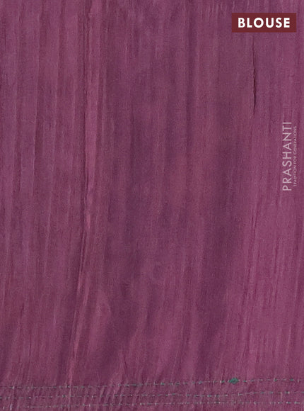 Matka tussar saree green and wine shade with allover kalamkari prints and bandhani printed & embroidery work border